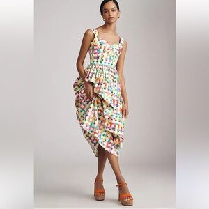 CeliaB Corsica Asymmetrical Ruffle Dress